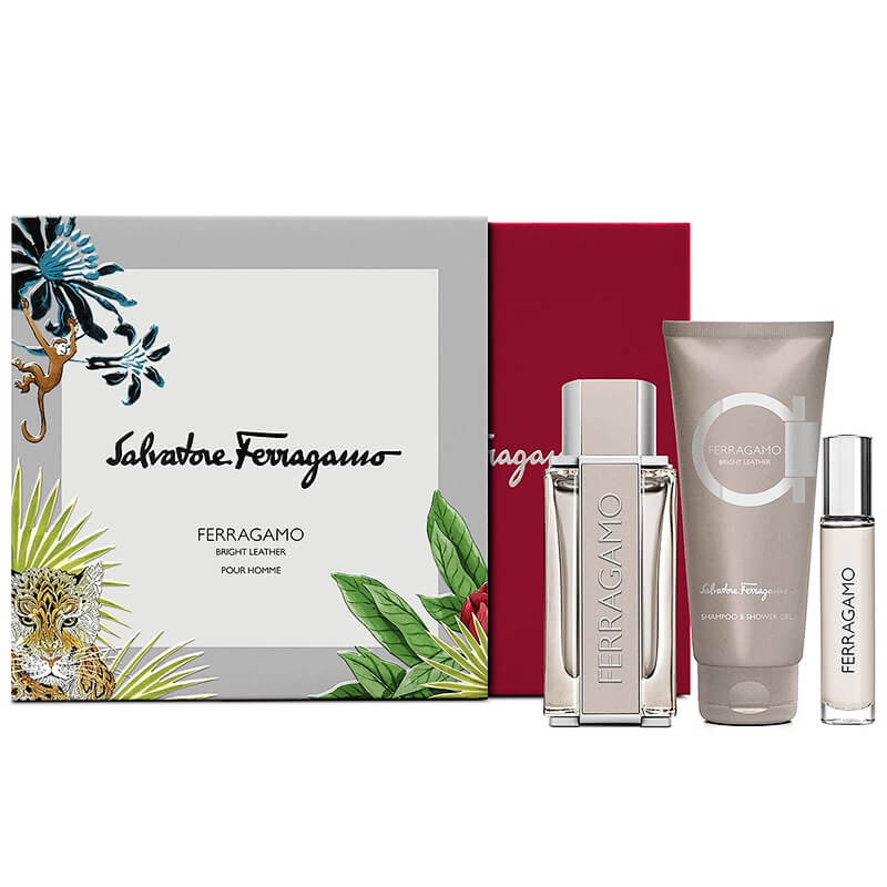 Ferragamo Bright Leather Pour Homme 3pc Set