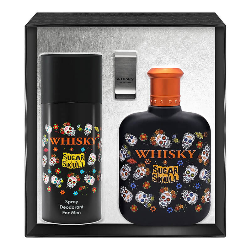 Evaflor Whisky Sugar Skull 3pc Set 100ml EDT (M)