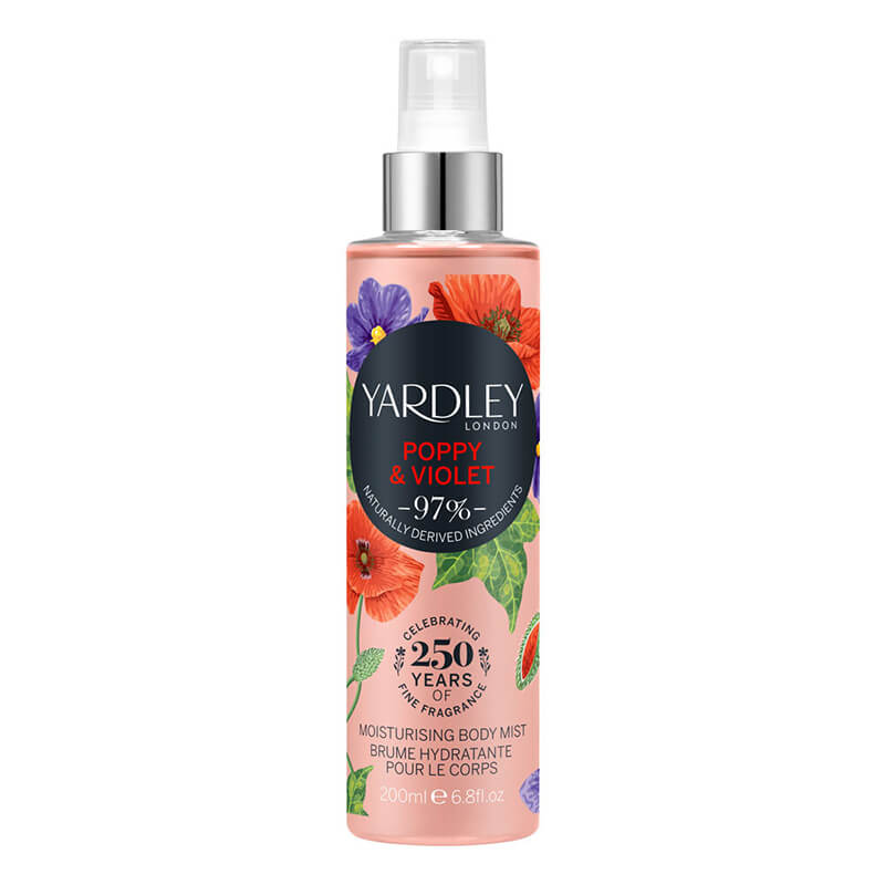 Yardley Poppy & Violet Moisturising Body Mist