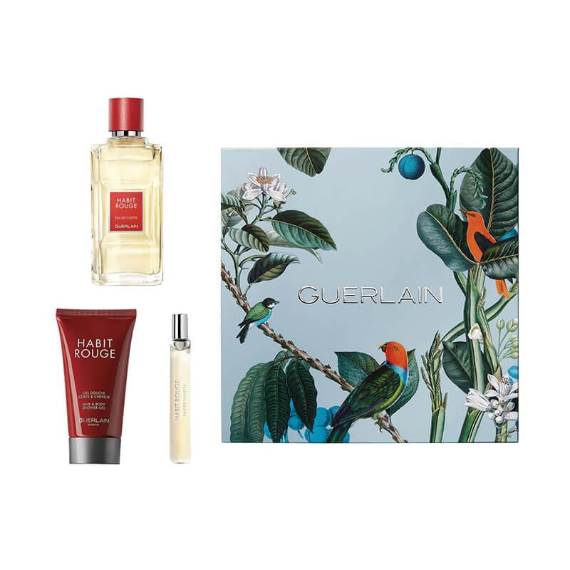 Guerlain Habit Rouge 3pc Set 100ml EDT (M)