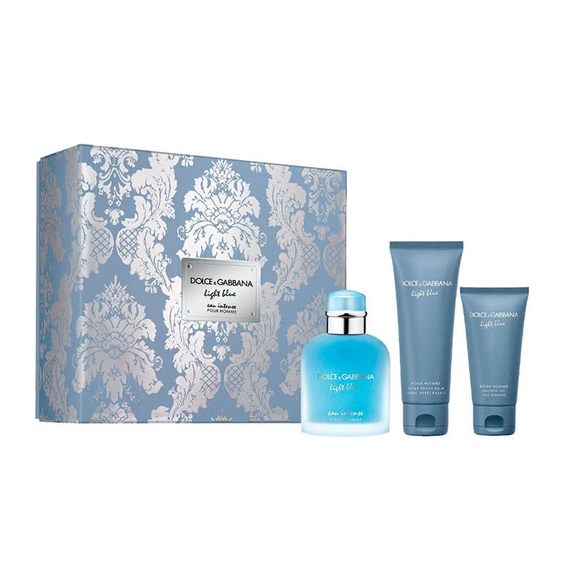Dolce & Gabbana Light Blue Eau Intense Pour Homme 3pc Set 100ml EDP (M)