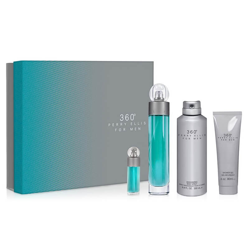 Perry Ellis 360 Perry Ellis For Men 4pc Set 100ml EDT (M)