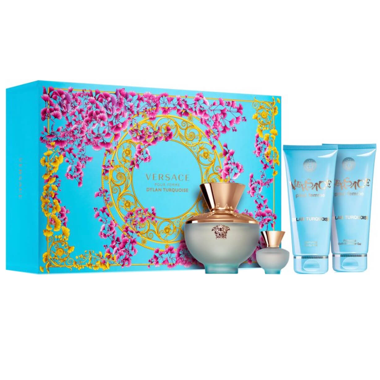 Versace Pour Femme Dylan Turquoise 4pc Set 100ml EDT (L)