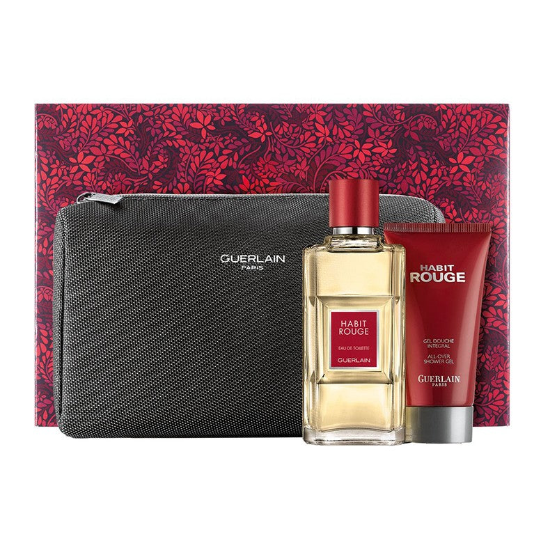 Guerlain Habit Rouge 3pc Set 100ml EDT (M)