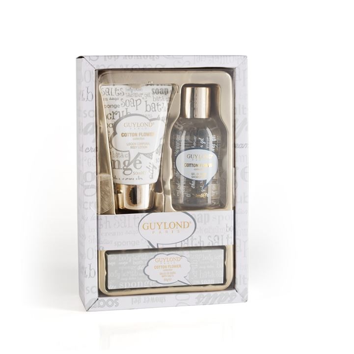 Guylond -"COTTON FLOWER" COLLECTION BATH RECTANGULAR GIFT SET