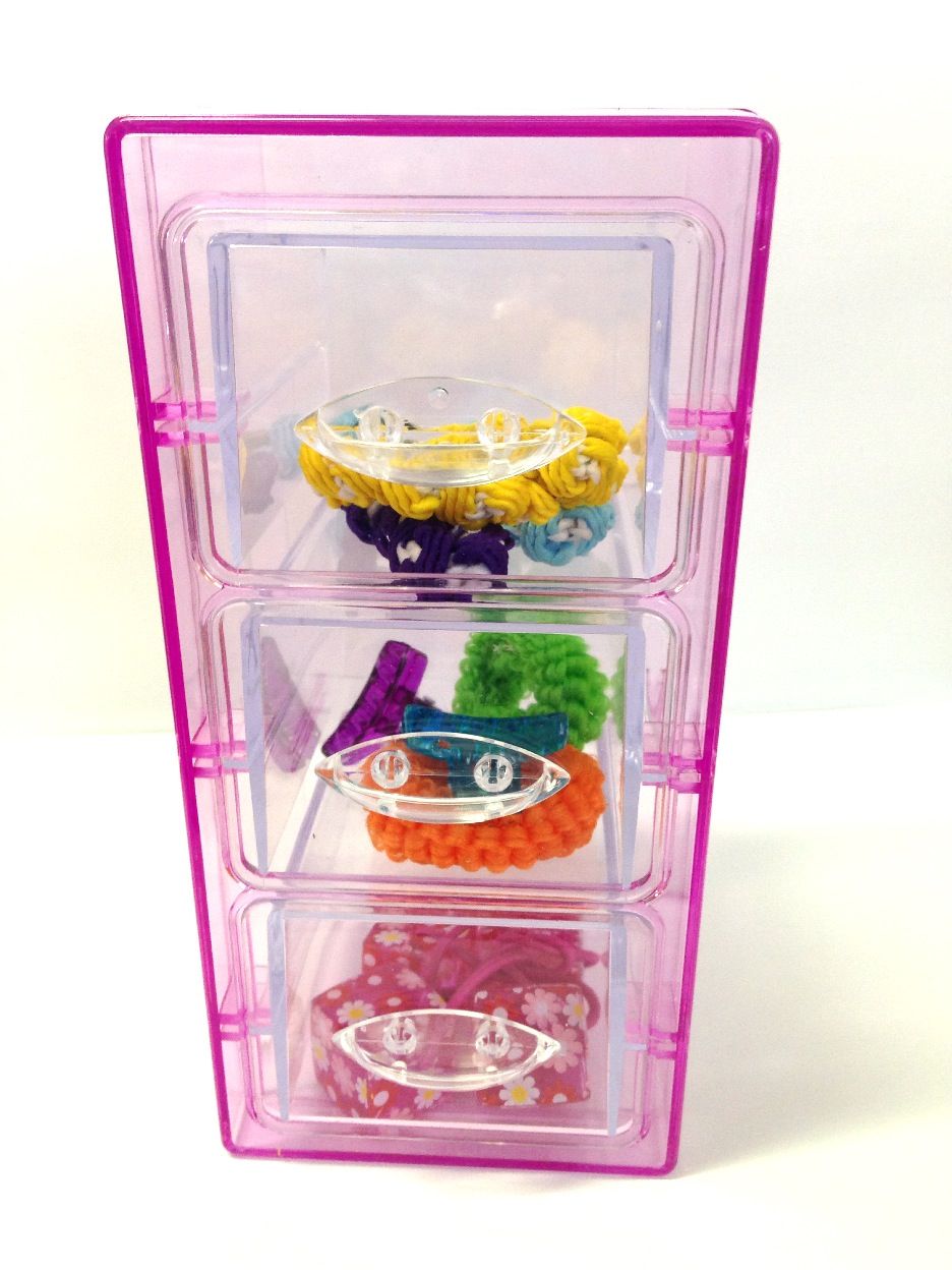 Kid Sparkling Hair Accessory Set Kit - Lovely Pink Box