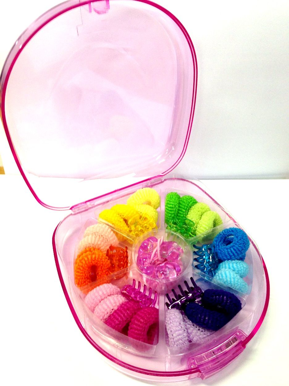 Kid Sparkling Hair Accessory Set Kit - Pink Platter