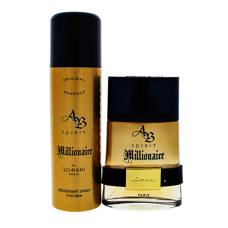 Lomani AB Spirit Millionaire 2pc Set 100ml EDT (M)