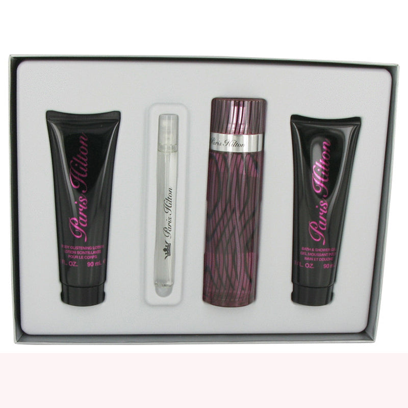 Paris Hilton For Lady 100ml EDP 4pc Set With Shower Gel (L)